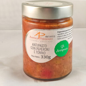 Antipasto con peperoni e tonno